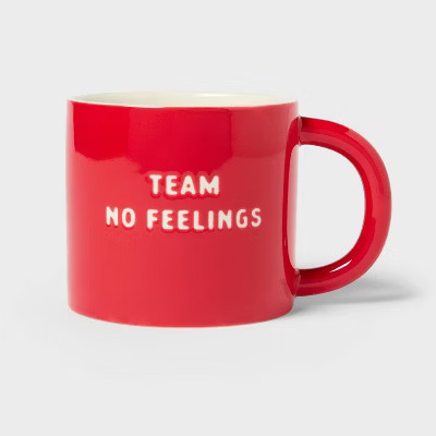 16oz Stoneware Team No Hard Feelings Mug Red - Spritz™ | Target