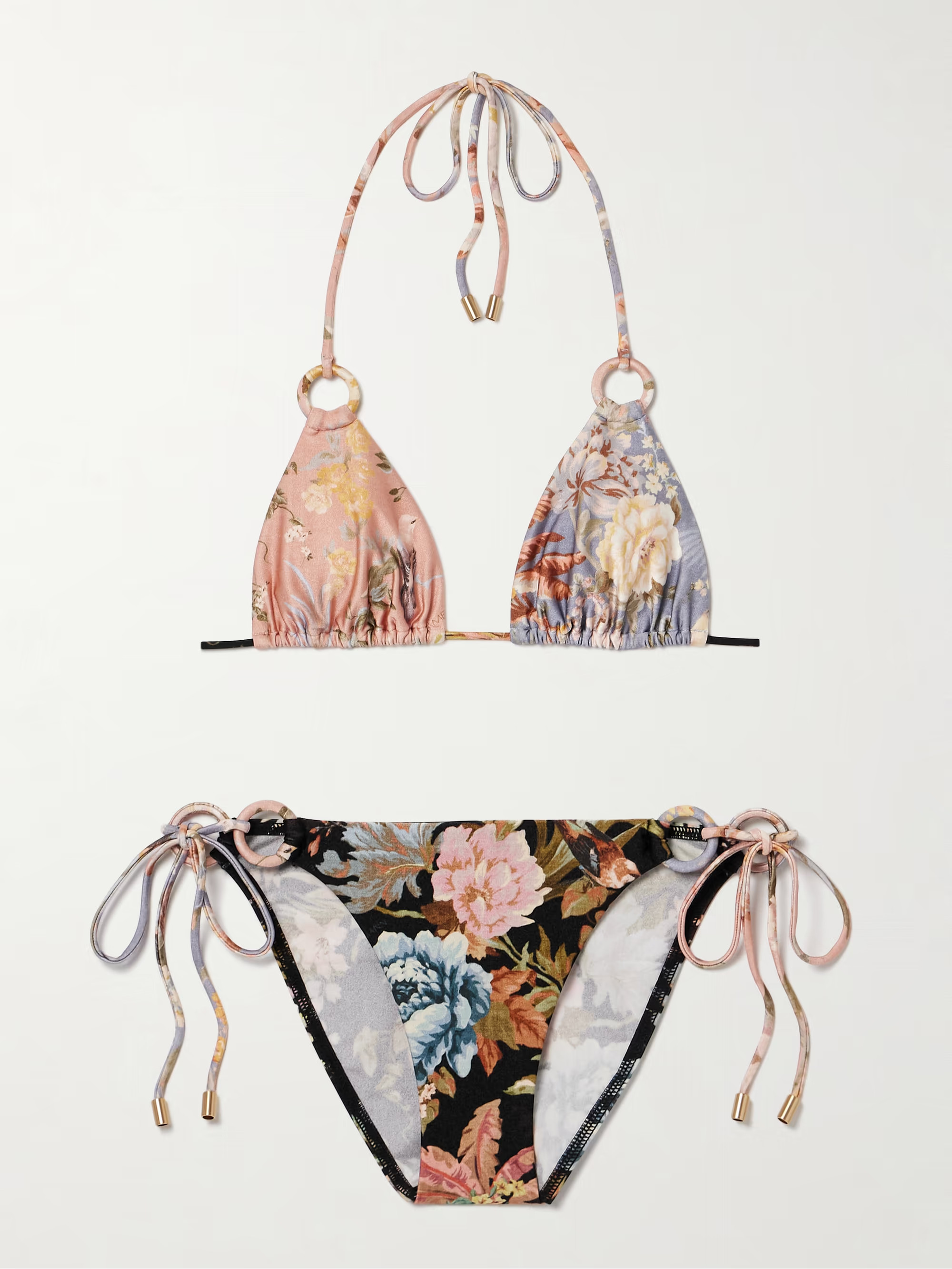 Tallow embellished floral-print bikini | NET-A-PORTER (US)