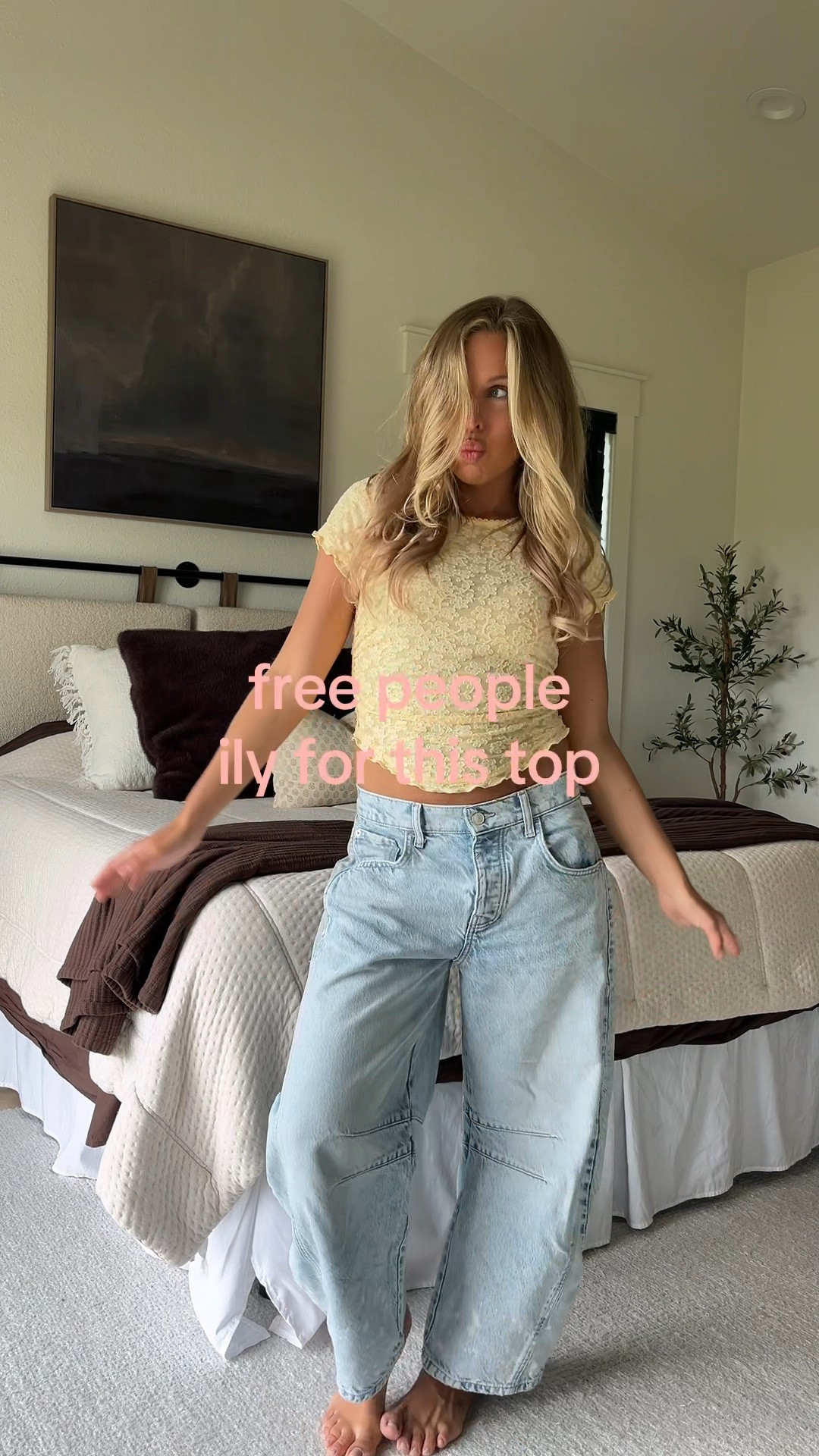 Wearing a small in the top, size 25 in jeans :)