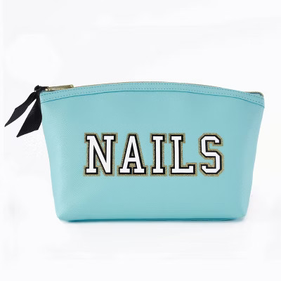 Ruby+Cash Dome Makeup Pouch - Nails Print - Blues | Target