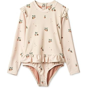 LDIOIF Girls One Piece Long Sleeve Swimsuit Stripe Seersucker Bathing Suit Zipper Rash Guard Surf... | Amazon (US)