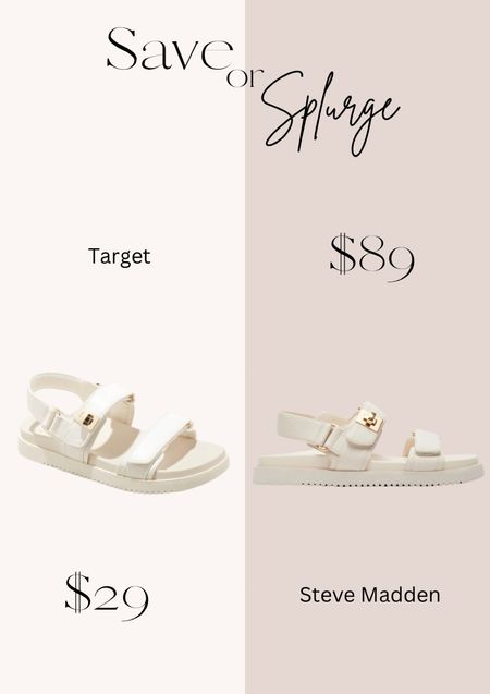 Found the best dupes at #Target for the #SteveMadden Mona bone leather sandals that I wear ALL summer long! Steve Madden: $89 Target: $29

#LTKshoecrush #LTKstyletip #LTKsalealert