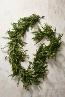 Faux Cedar Garland, Deluxe 108" | Anthropologie (US)