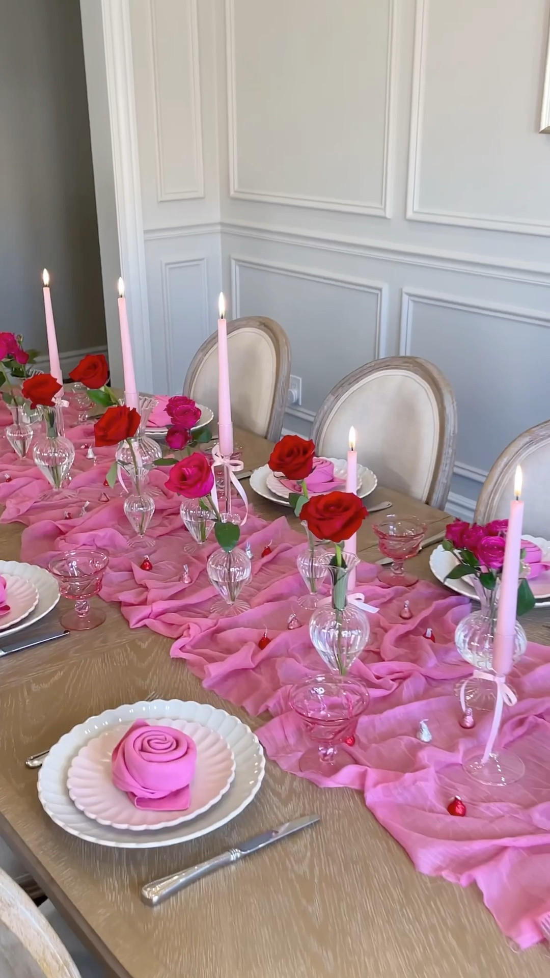 This table set up is perfect for your Galentine’s / Valentine’s parties! This would also be perfect for girls birthday parties, bachelorette parties, and even engagement parties! It’s so girly, fun, and the red and pink color combo is beyond stunning ❤️💕

Linking the pink napkins, plates, vases, taper candles and table runner here! Most is from Amazon! #LTKParties #LTKFamily @amazon 


#LTKValentine #LTKSeasonal #LTKHome