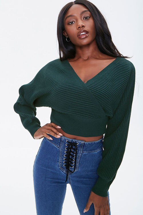 Ribbed Surplice Sweater | Forever 21 (US)