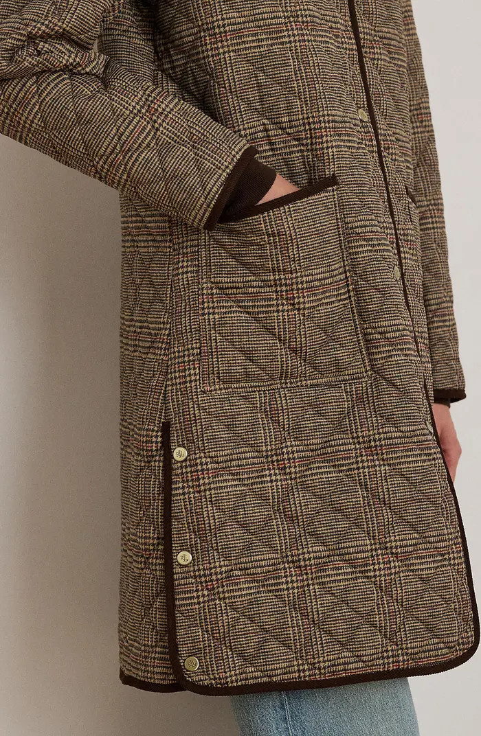 Lauren Ralph Lauren Glen Plaid Quilted Coat | Nordstrom | Nordstrom