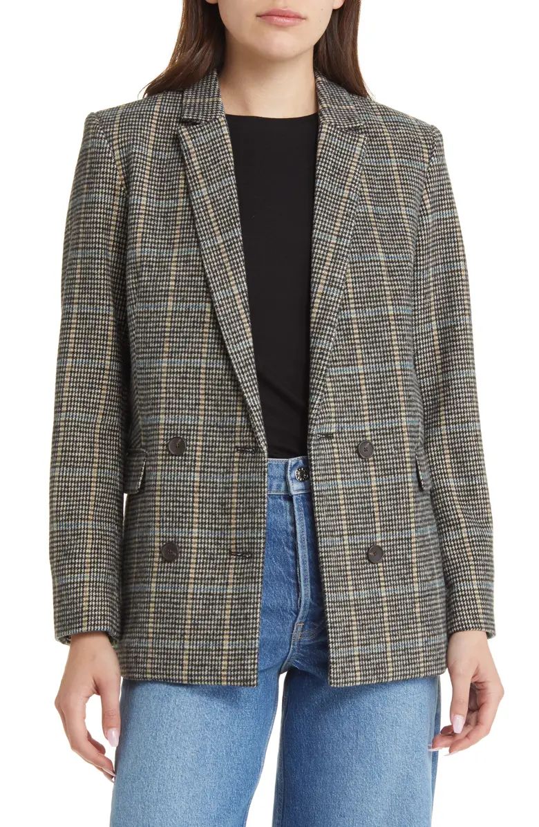 Cody Houndstooth Check Double Breasted BlazerRAILS | Nordstrom