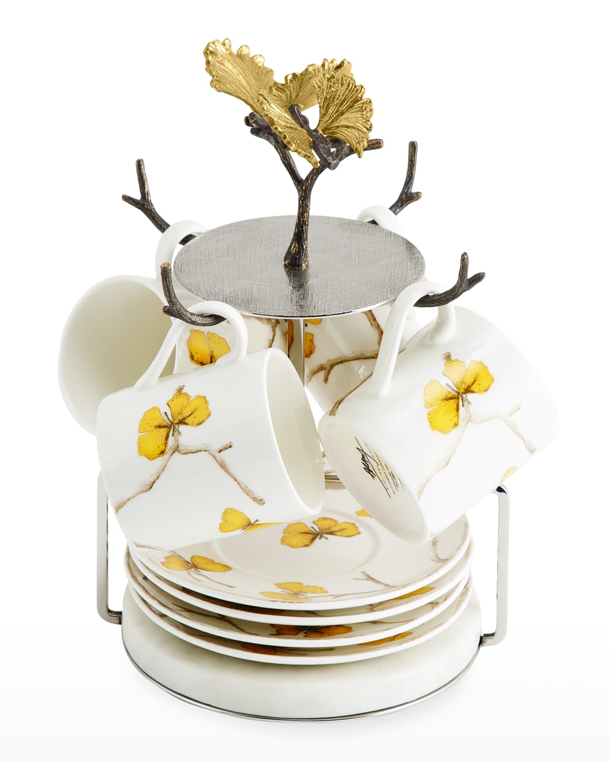 Butterfly Ginkgo Demitasse Set with Stand | Neiman Marcus