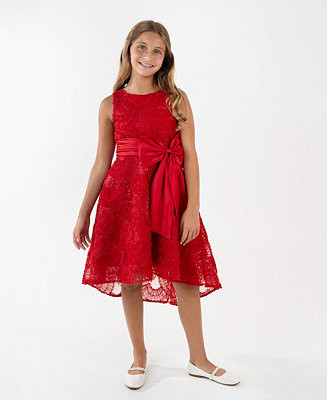 Girls' 7-16 Soutache Hi-Low Dress | Macy's