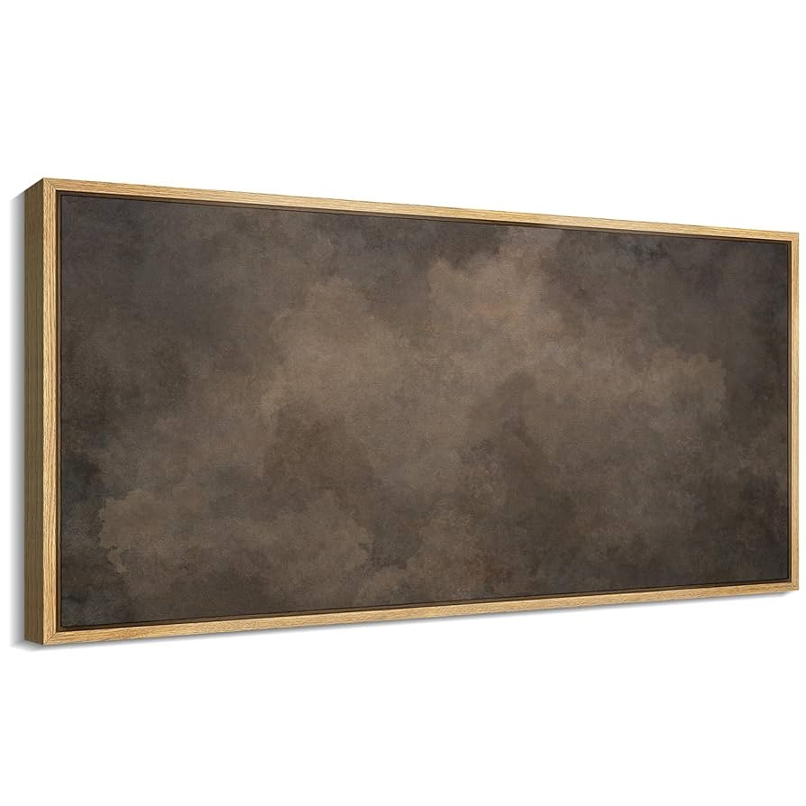 SIGNFORD Extra Large Framed Canvas Print Wall Art Cloudy Brown Watercolor Abstract Neutral Tone I... | Amazon (US)