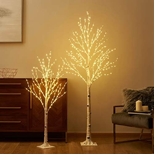 LITBLOOM Lighted Twig Birch Tree with Fairy Lights 6FT 330 LED for Indoor Outdoor Home and Christ... | Amazon (US)