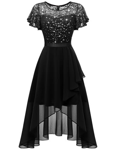 Wedtrend Black Wedding Guest Dress, Swing Semi Formal Dresses Midi Length Gowns and Evening Dresses 2025 Cocktail Party Homecoming Dress WT0303XPBlackM | Amazon (US)