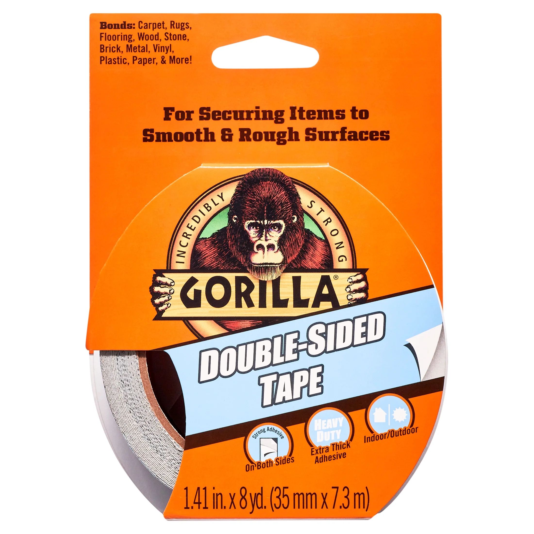 Gorilla Glue Double-Sided Tape, Gray Roll Assembled Product Weight 0.386 lb | Walmart (US)