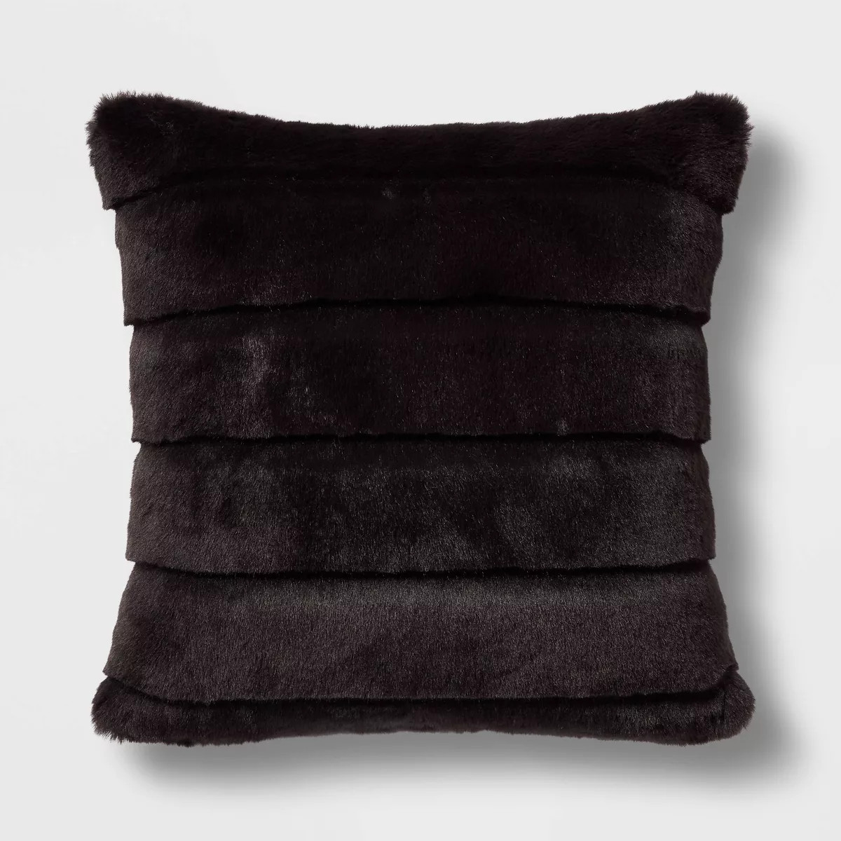 Square Faux Fur Channeled Decorative Throw Pillow - Threshold™ | Target