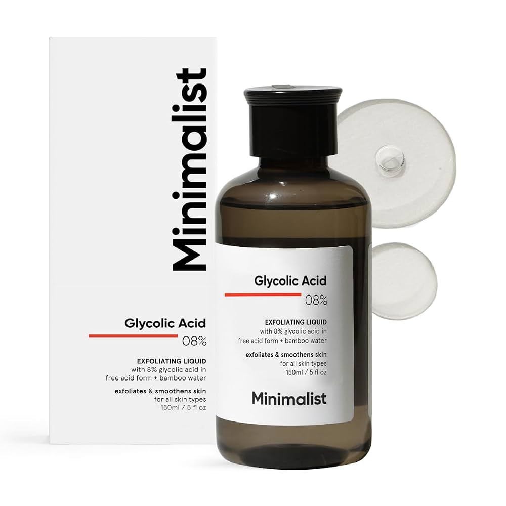 Minimalist 8% Glycolic Acid Toner for Glowing Skin | Multi-Functional Exfoliating Toner with Bamb... | Amazon (CA)
