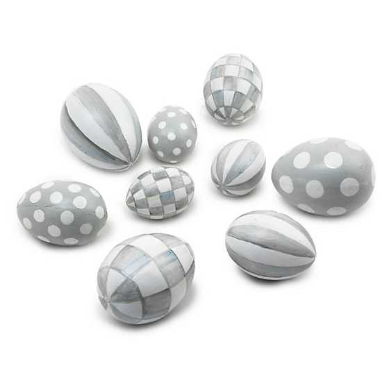Sterling Eggs, Set of 9 | MacKenzie-Childs