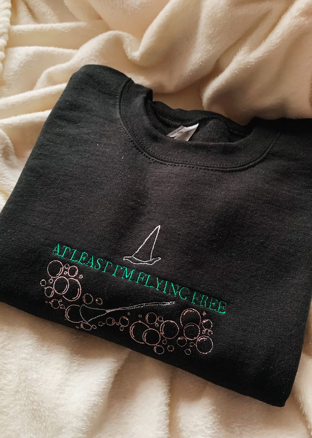 Wicked Flying Free Defying Gravity Unisex Embroidered Sweatshirt - Etsy | Etsy (US)