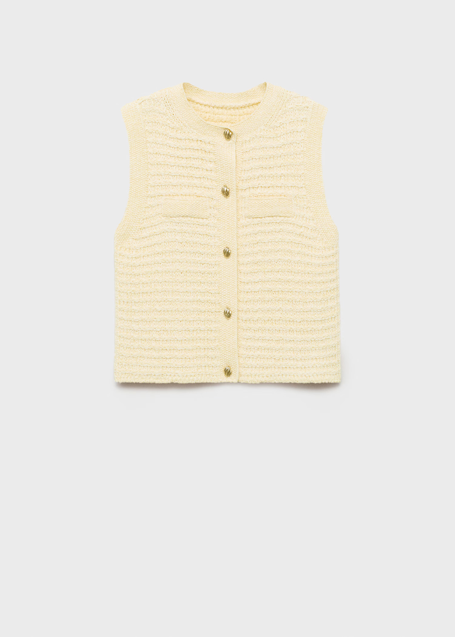 Chunky-knit vest with buttons | Mango (US/MX/AU)
