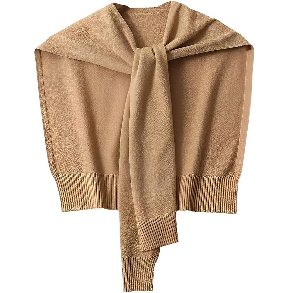 Sweater Shawl Wraps for Women Sweater Knitted Knotted Shawls Travel Casual Scarf Cape Shoulder To... | Amazon (US)