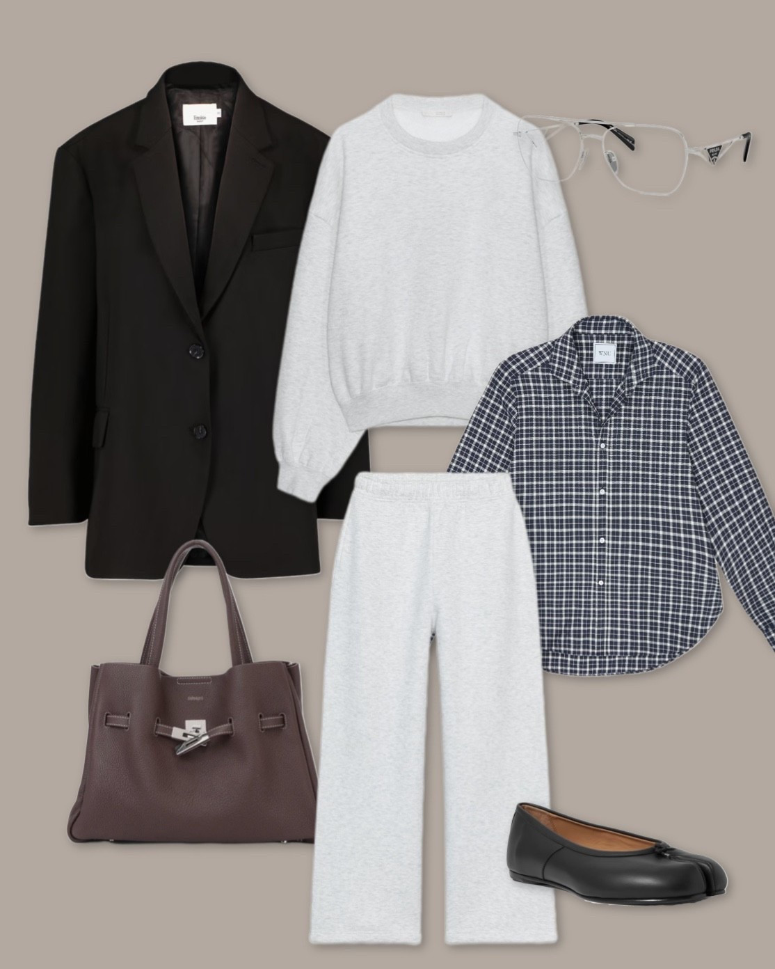 Off duty chic styling the Zara fleece lined tracksuit with a checked plaid shirt and black oversized blazer - outfit inspiration for women over 30 

#LTKautumn #LTKuk #LTKeurope