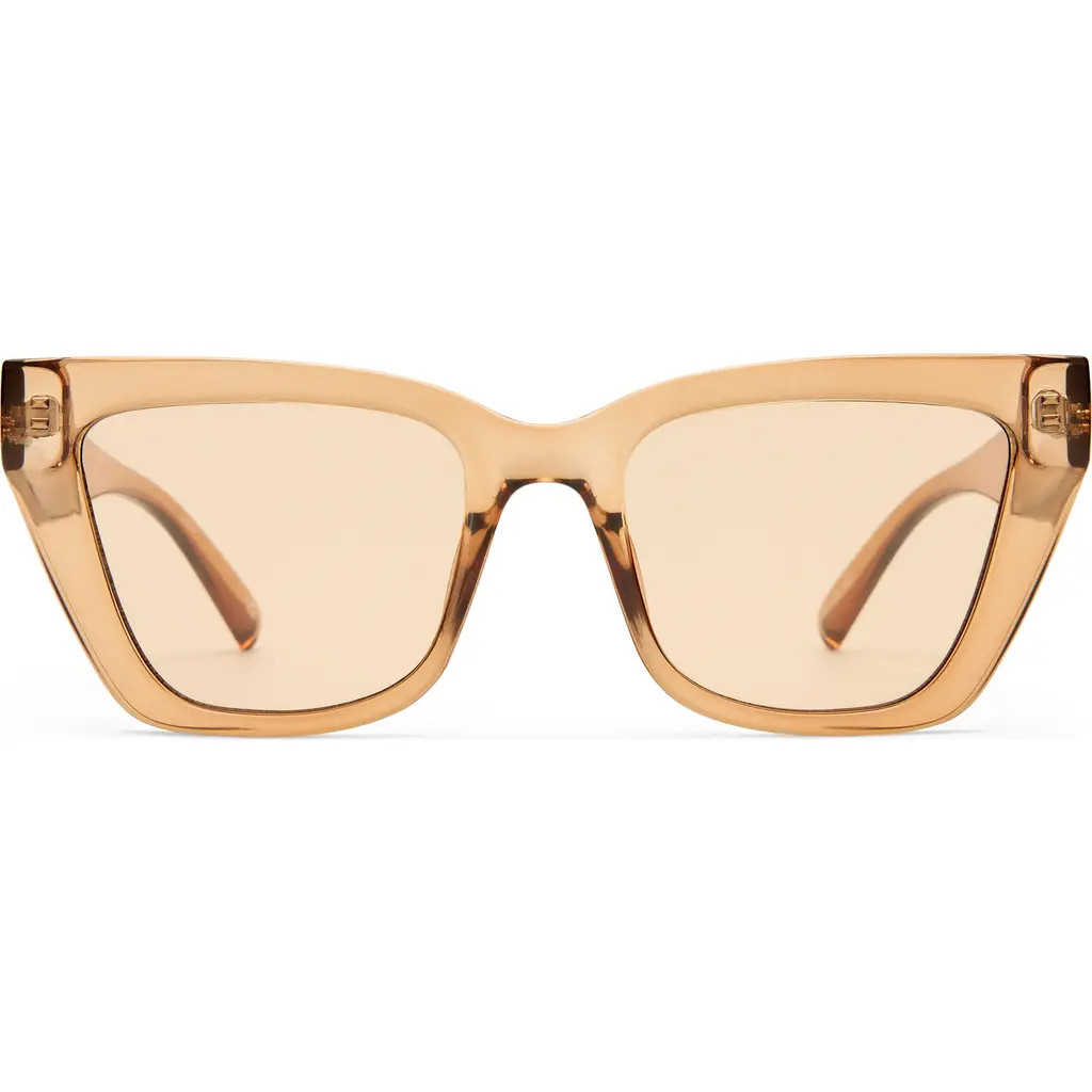 Le Specs Le Coeur 53mm Cat Eye Sunglasses in Barley/latte Tint at Nordstrom | Nordstrom