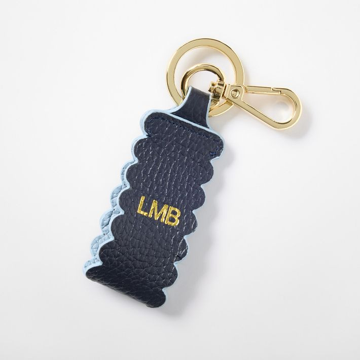 Scalloped Leather Keychain | Mark and Graham