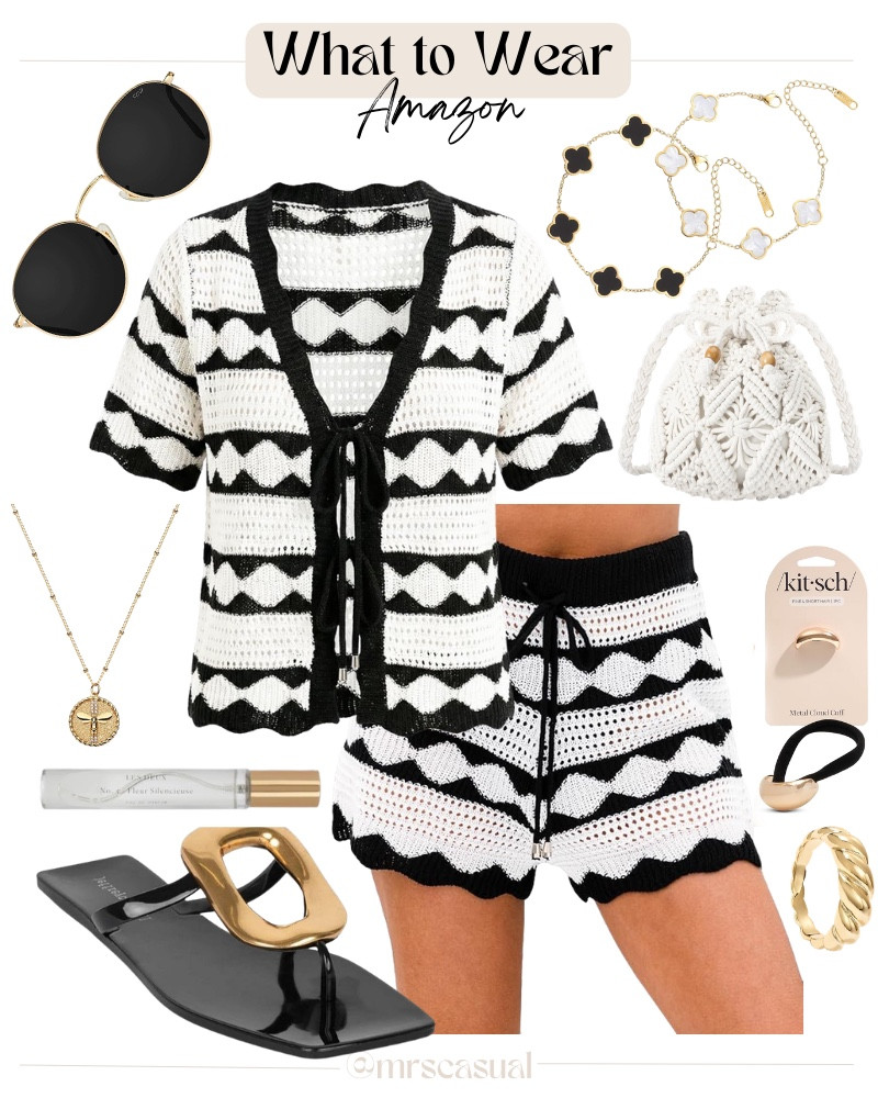 The cutest little set you’ll wear on repeat all summer 🖤 🔗⬇️

#LTKOver40 #LTKSwim #LTKSeasonal