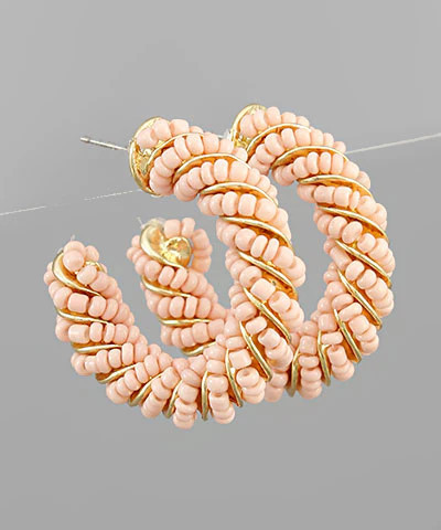 Beaded Open Hoops | Nigh Road