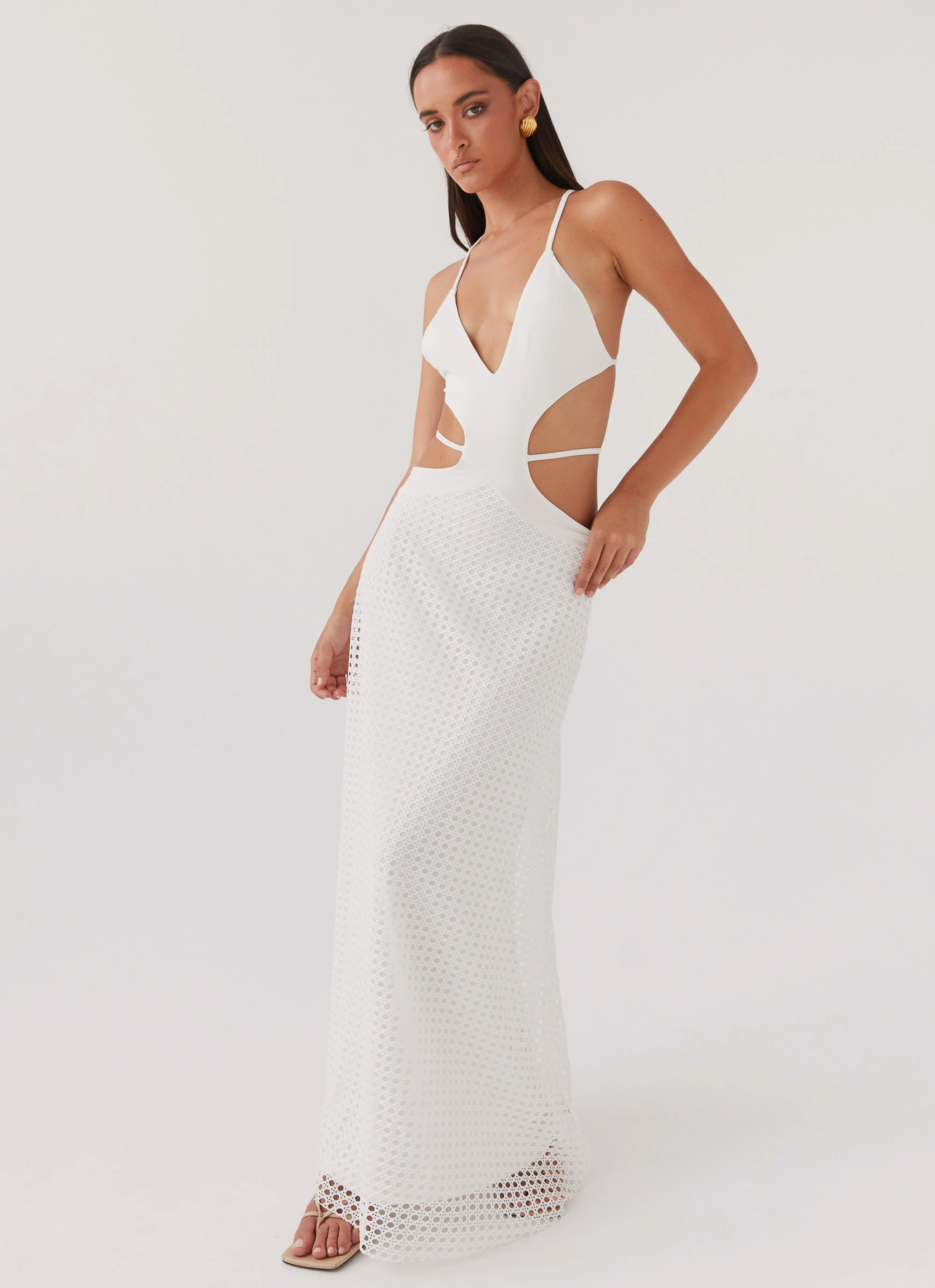 Enchanted Melodies Maxi Dress - White | Peppermayo (Global)