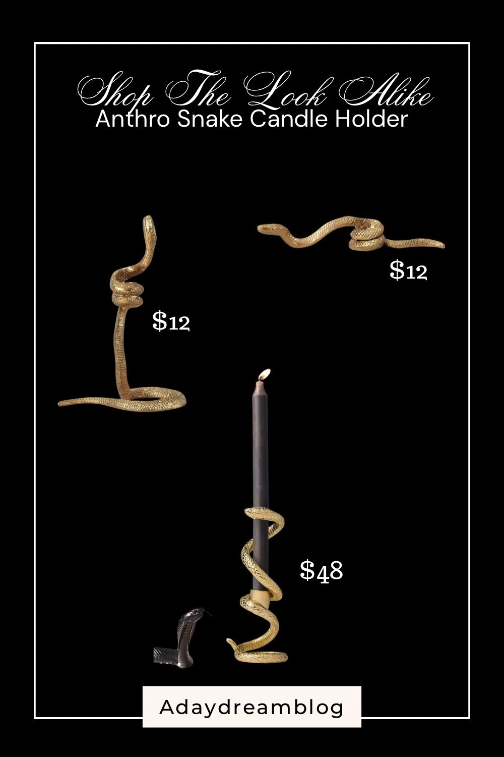 Anthro Snake Candle Holder Look Alike for less!

#LTKU #LTKHome #LTKFindsUnder50
