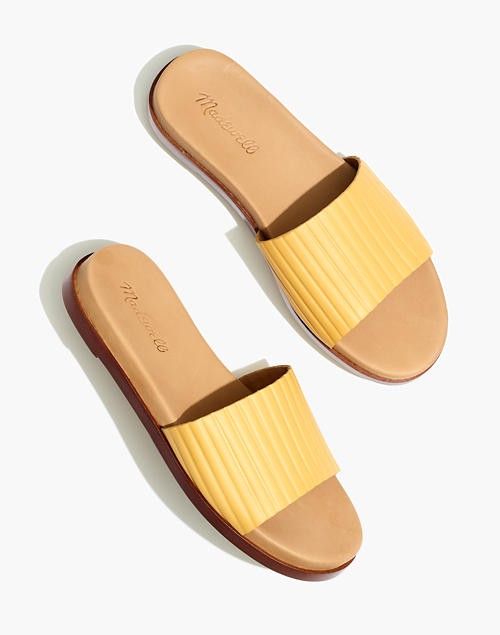 The Louisa Slide Sandal in Embossed Leather- Madewell Slides | Madewell