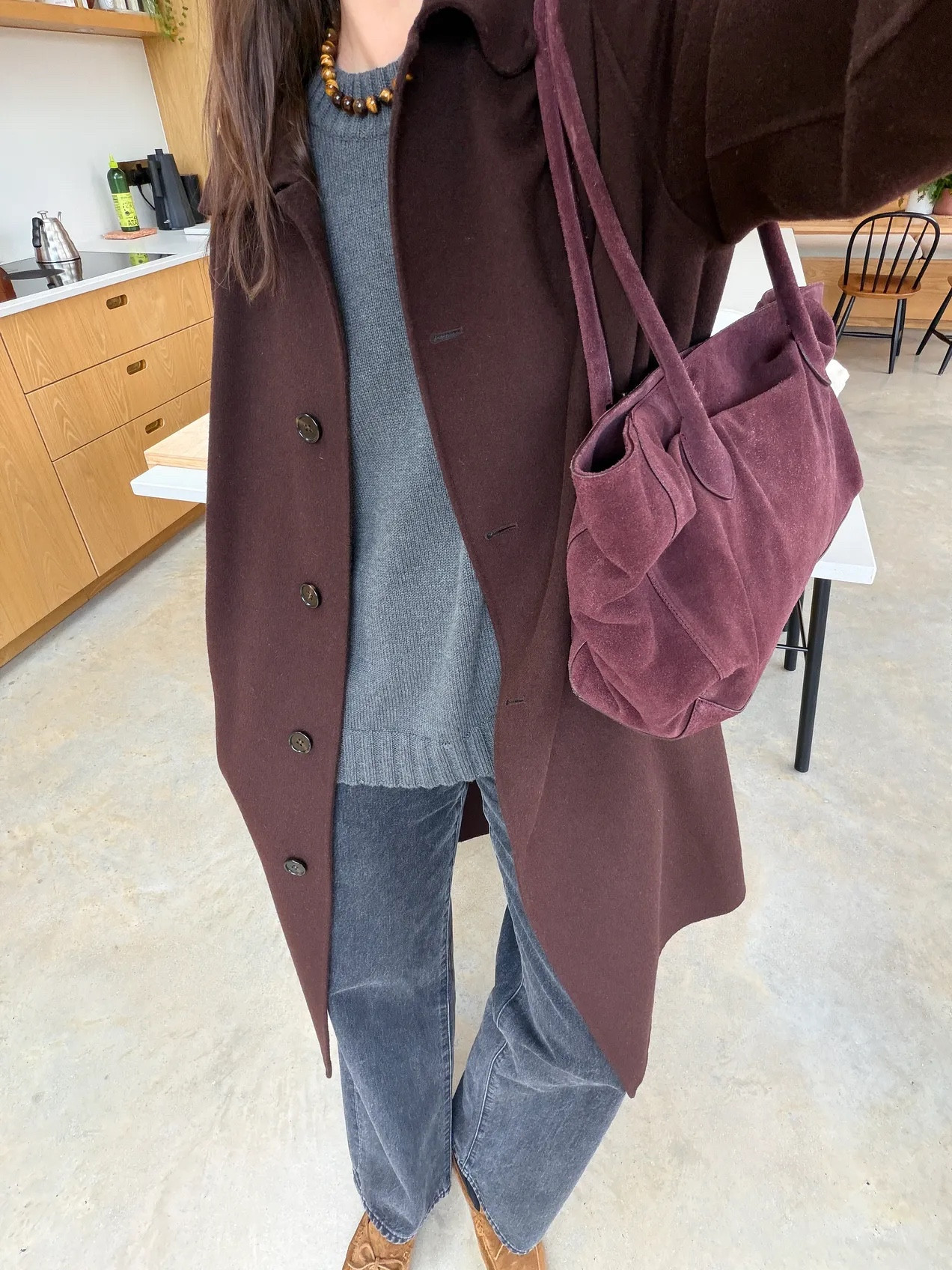 Burgundy and grey is a winter match made in heaven, comfy but chic casual look

#LTKstyletip #LTKwinter