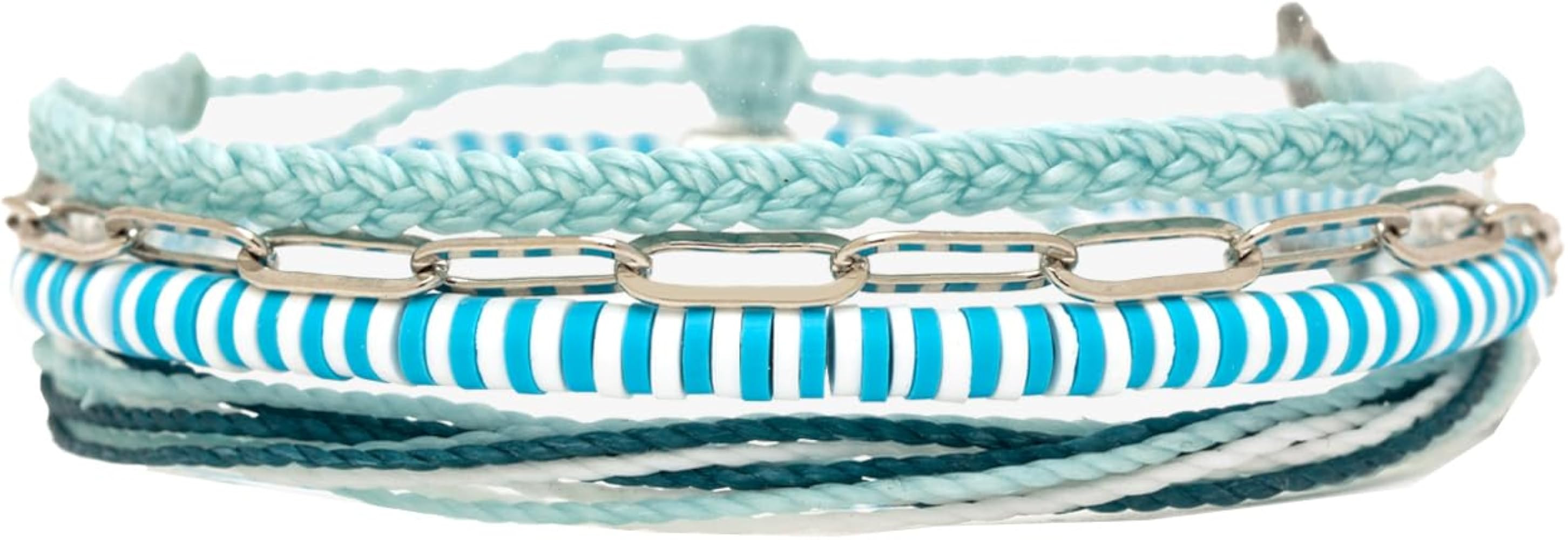 Pura Vida Bracelet Santorini Bracelet Stack, 4 Stackable Bracelets for Women | Amazon (US)