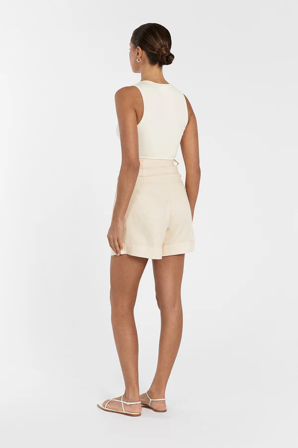 ALONDRA LEMON LINEN SHORT | DISSH