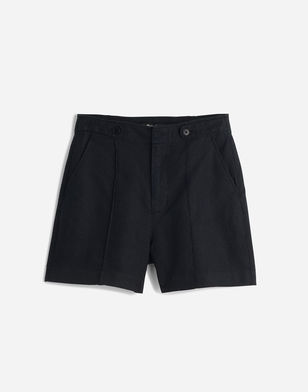 Clean Button-Tab Shorts in 100% Linen | Madewell