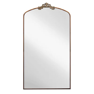 Full Length Mirror 36X66 Inch Vintage Ornate Arched Floor Mirror Metal Framed Mirror Dressing Mirror Oversized Wall Mirror, For Entryway, Living Room, | Wayfair North America
