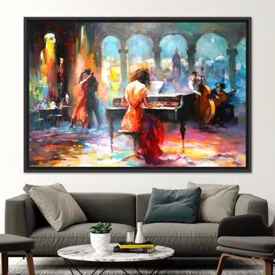 Abstract Musician Artwork by Haenraets Willem - Prickelndes Tanzvergnugen Romantic Couple Poster | Wayfair North America