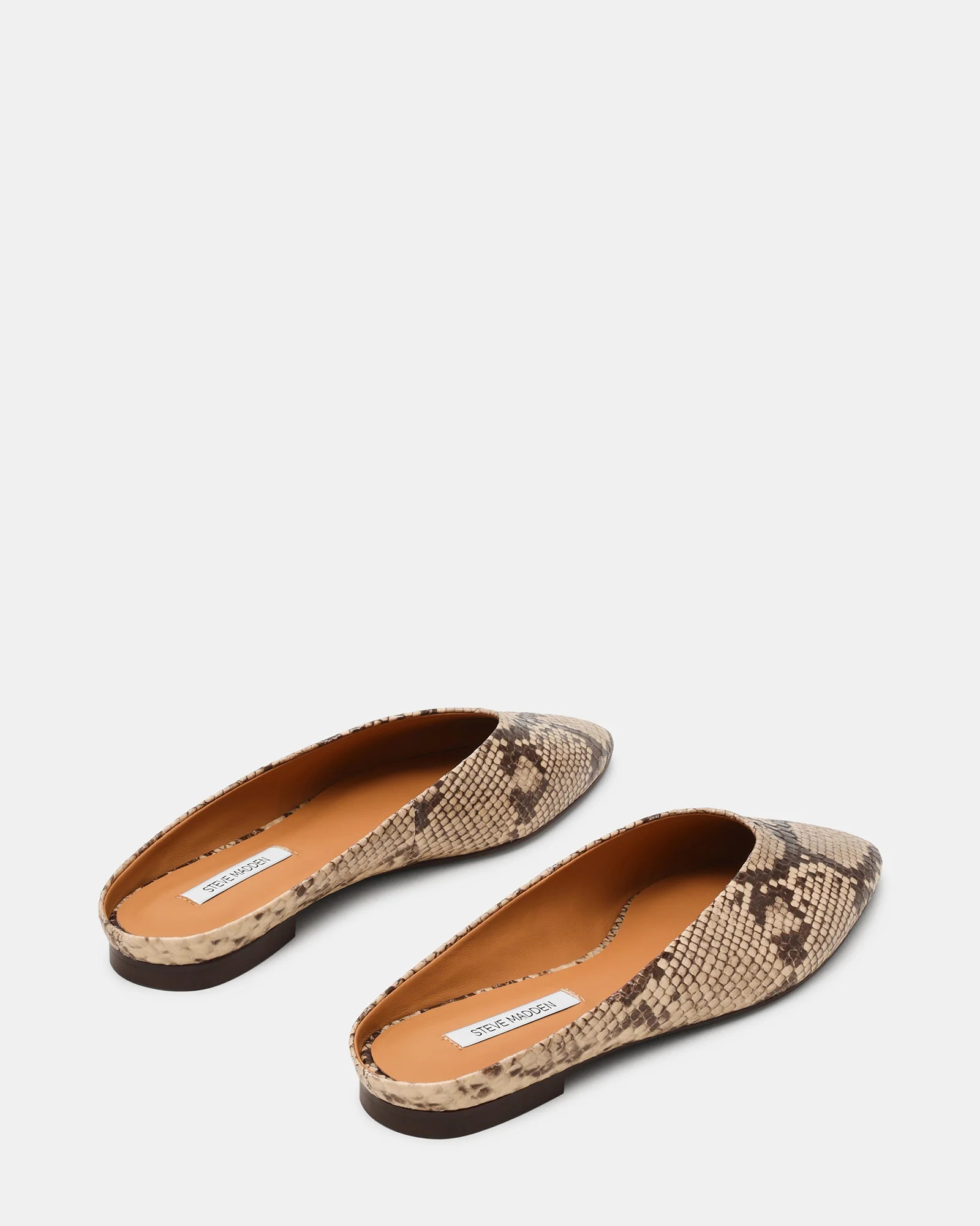 SHERMAN Snake Multi Slip-On Mule Almond-Toe Women's Flat | Steve Madden (US)