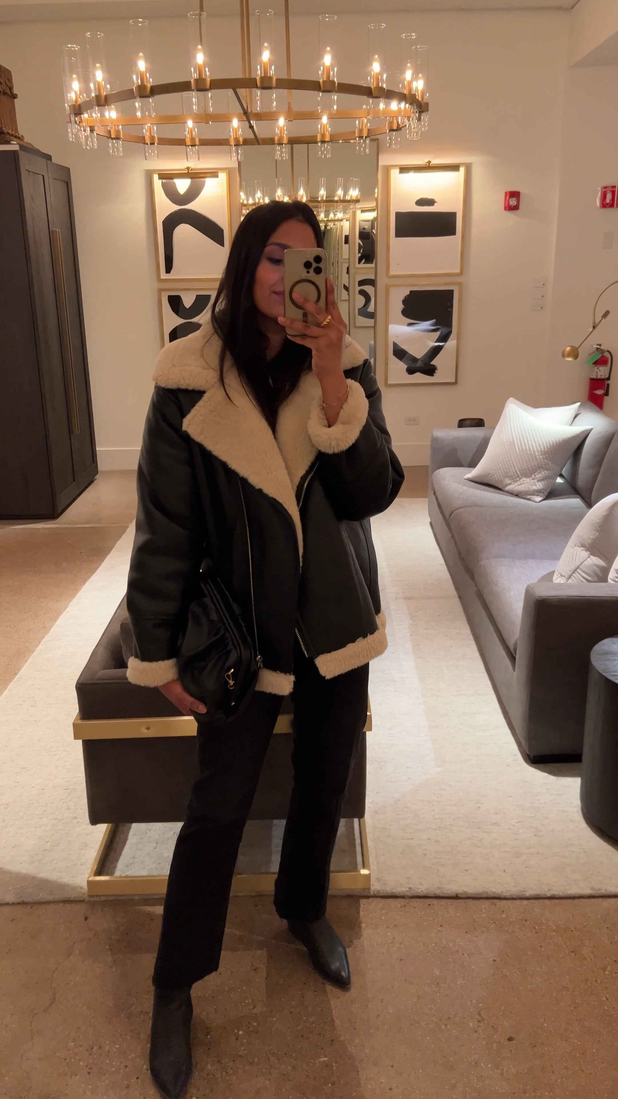 Mango faux shearling coat. Absolutely obsessed with this soft faux leather and shearling- so cosy and chic. Take your true size. 

#LTKstyletip #LTKSeasonal #LTKeurope