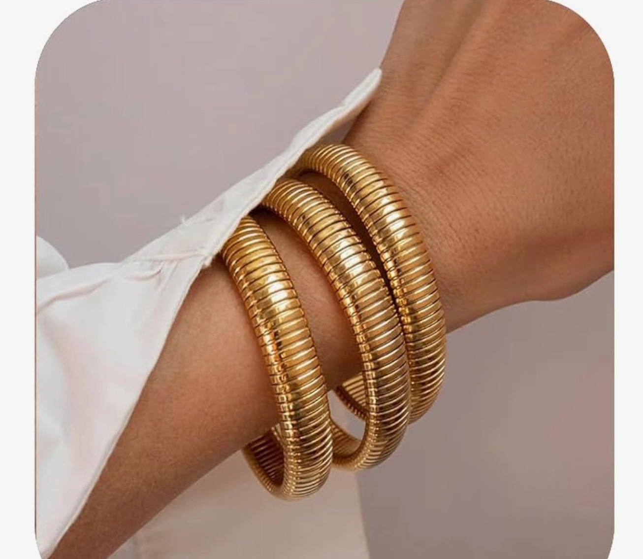 Gold Bracelets for Women, Gold Bangles for Women Chunky Bangle Bracelets for Women Bracelets Stack Tarnish Free Gold Jewelry Set of 3 for Women Accessories for Her Gifts

#LTKSaleAlert #LTKStyleTip #LTKFindsUnder50