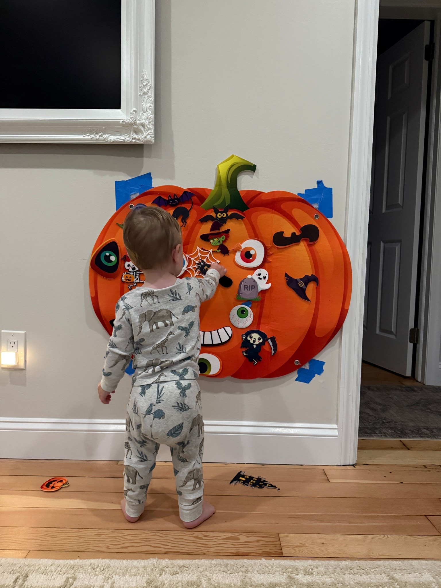 Holiday theme sensory play! I love these finds on Amazon! We have one for Halloween, Thanksgiving and another for Christmas! We have them taped up to the wall with painters tape so it doesn’t destroy my new paint, but they come with tons of accessories for toddlers to make all sorts of creations in the holiday spirit — linking all three below!

#LTKHalloween #LTKBaby #LTKSeasonal