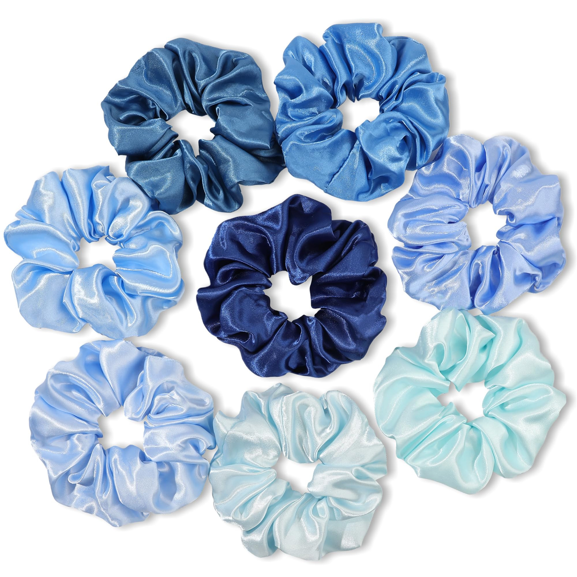 Satin Hair Scrunchies: Cute, Big Pony Tail Holders for Thick, Curly Hair - No Crease, No Damage H... | Amazon (US)