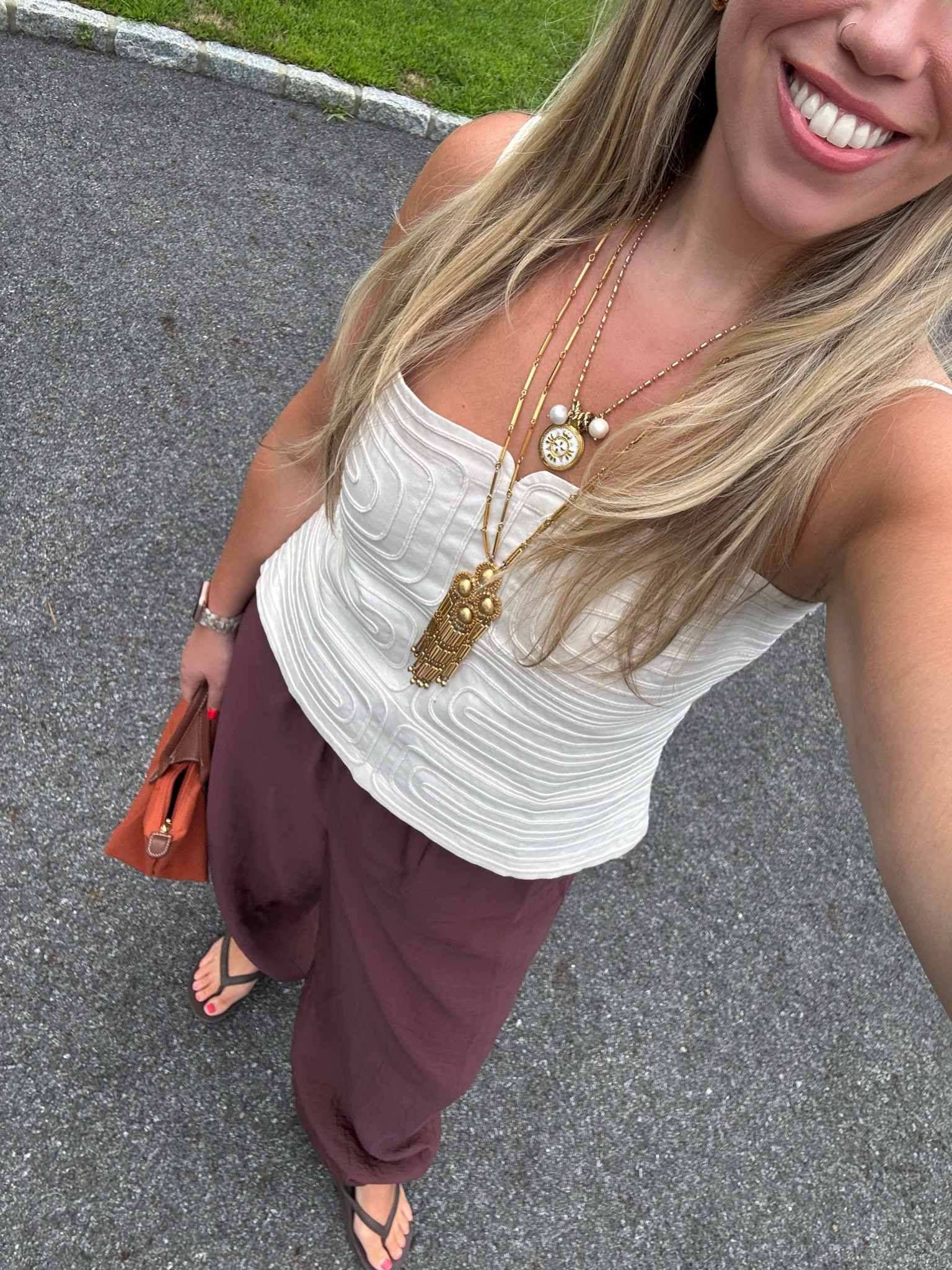 wearing a 10 on top (but it’s a little big), large pants.  

 #LTKootd #LTKSeasonal #LTKMidsize