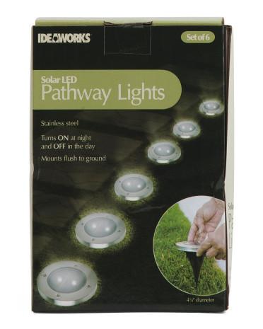 6pk Outdoor Solar Pathway Garden Lights | TJ Maxx