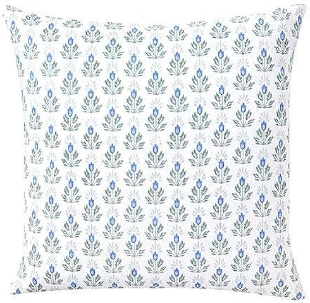 Flowershave357 Caitlin Wilson Blue Lotus Pillow Cover Designer Throw Pillow Floral Pillow High En... | Amazon (CA)