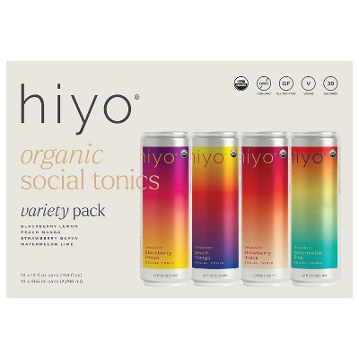 Hiyo Social Tonic, Organic, Classic Variety Pack - 12 cans - 12 fl oz | Target