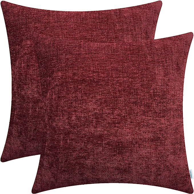 Amazon.com: CaliTime Cozy Throw Pillow Covers Cases for Couch Sofa Home Decoration Solid Dyed Sof... | Amazon (US)