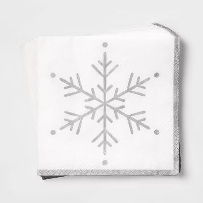 16ct Snowflake Disposable Lunch Napkin Foil - Wondershop™ | Target