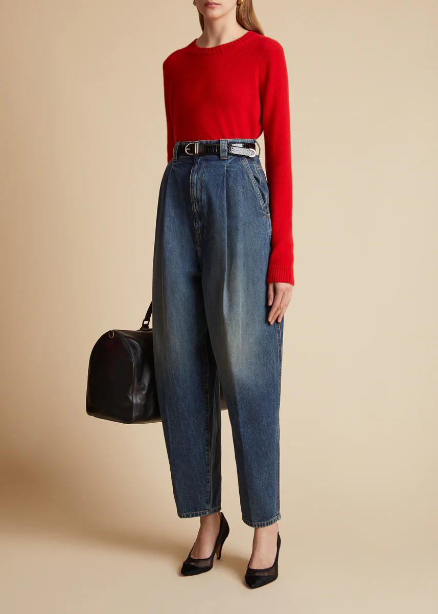 The Diletta Sweater in Fire Red | Khaite