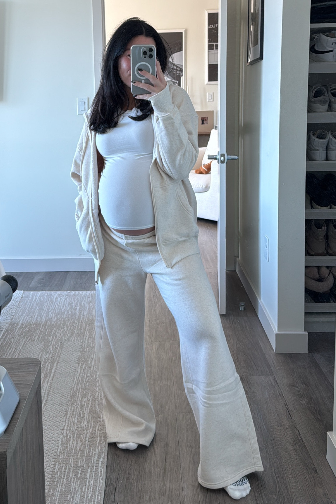 Top: XS (would size up if you’re preggers bc clearly this isn’t fitting anymore 😂)
Pants: small
Sweater: small

#LTKBump #LTKSaleAlert #LTKGiftGuide